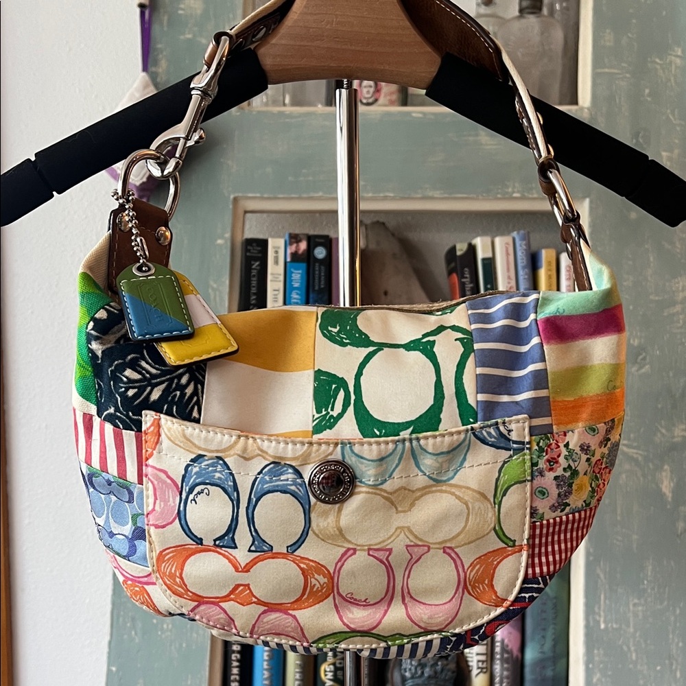 VINTAGE Y2K COACH Colorful Patchwork HOBO Women's Bag purse
